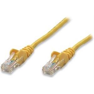 INTELLINET Patch Cable, Cat5e, U/UTP, RJ45-Male/RJ45-Male, 10 m, Yellow, Polybag