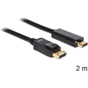 Kabel DELOCK, DP (M) na HDMI (M), 2m