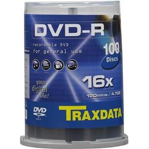 DVD-R Traxdata, Kapacitet 4, 7GB, 100 komada, Brzina 16x