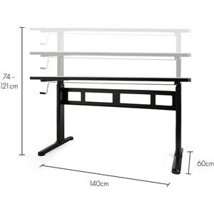 VonHaus adjustable Sit & Stand workbench black