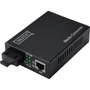 DIGITUS Professional DN-82120-1 - fiber media converter - 10Mb LAN, 100Mb LAN, GigE