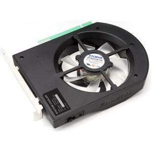 Zalman cooler for the graphic card's RAM, FE... PCI slot powered, 92mm blue fan, RPM adjustability (low, mid, high). Fan speed: 1400 - 2300 10%
