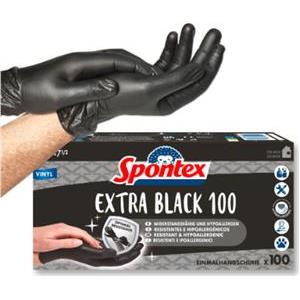 Spontex Einmalhandschuhe Extra Black 100 aus Vinyl Gr. L