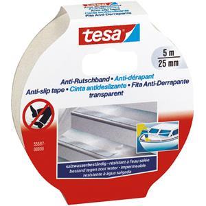 Traka ljepljiva antiklizna 25mm/5m Tesa 55587 bijela blister
