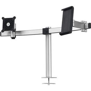 DURABLE monitor mount PRO 1Mon. 1tablet table diameter silver.