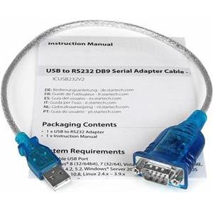 1 Port USB to Serial RS232 Adapter - Prolific PL-2303 - USB to DB9 Serial Adapter Cable - RS232 Serial Converter (ICUSB232V2) - serial adapter - USB 2.0 - RS-232