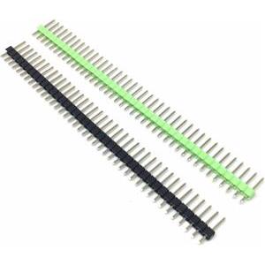 40 Pin 1x40 Single Row Male 2.54 Breakable Pin Header Connector Strip, Green