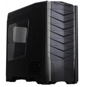 Chassis SILVERSTONE Raven RV03 Tower Extended ATX, 8 slots, Microphone-In, A/V-Out, USB3.0, Steel 0.8 mm, PSU optional, Window, Grey trimming, Black