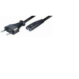 NaviaTec POWER-165 euro plug to IEC C7 Socket, 1,8m, H03 VV-H2F 2x 0.75mm2, Naviatec Article Nr. 165