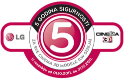 5 godina sigurnosti uz LG za novu generaciju 3D televizora – LG CINEMA 3D