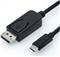 Roline USB Type C - DisplayPort kabel, M/M, 1.0 m