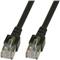SF/UTP prespojni kabel Cat.5e PVC CCA AWG26, crni, 1,0 m