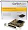 StarTech.com 4 Port PCIe Network Card - Low Profile - RJ45 Port - Realtek RTL8111G Chipset - Ethernet Network Card - NIC Server Adapter Network Card (ST1000SPEX43) - network adapter