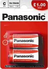 Baterija, tip C, Zinc Carbon, 2 kom, PANASONIC, R14RZ/2BP