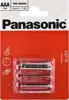 Baterija, tip AAA, Zinc Carbon, 4 kom, PANASONIC, R03RZ/4BP