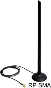 DeLOCK SMA WLAN Antenna with Magnetic Stand and Flexible Joint 6.5 dBi - antenna