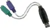 CC ICIDU USB to PS/2 kabel 19cm, AM - 2x 6pin F