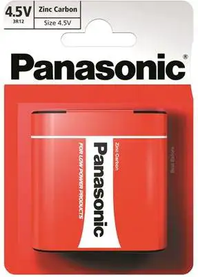 Baterija, tip 4, 5V, PANASONIC baterije 3R12RZ/1BP Zinc Carbon
