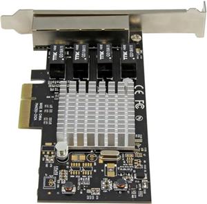 StarTech.com 4 Port PCIe Network Card - RJ45 Port - Intel i350 Chipset - Ethernet Server / Desktop Network Card - Dual Gigabit NIC Card (ST4000SPEXI) - network adapter - PCIe x4