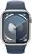 Apple Watch 9 GPS 41mm aluminium srebrna | Sztormowy Błękit pasek sportowy M/L