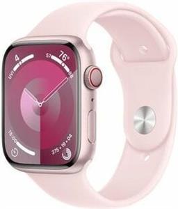 Apple Watch 9 GPS+Cellular 45mm aluminium roza | roza pasek sportowy M/L