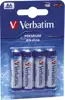 Baterija, tip AA, Alkaline, 4 kom, VERBATIM, 49921