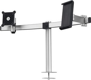 DURABLE monitor mount PRO 1Mon. 1tablet table diameter silver.