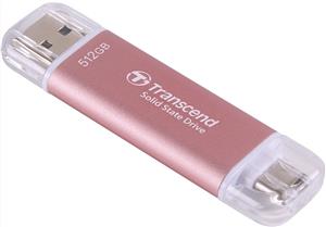 SSD 512GB Transcend ESD310P Portable, USB 10Gbps, Type-C/A