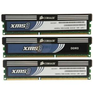 Memorija Corsair DDR3 1600MHz 6GB (3x2GB),XMS3, CMX6GX3M3A1600C9