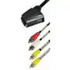 Transmedia V 57 M, Adapter Cable Scart-plug to 4x RCA-plug, 2,0 m, separate shielded, audio: mo