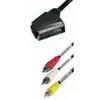 Transmedia V 75 , Adapter Cable Scart-plug to 3x RCA-plug, 2,0 m, separate shielded, audio: ste
