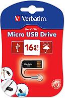 USB stick 16GB Verbatim micro USB Hi-Speed, P-Blister, black