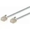 Transmedia T 19-6 SI Telefonski RJ11 Kabel Sivi boja 6m Western 6 4-plug na Western6 4-plug 4 ice 1: