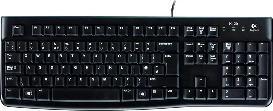 Tipkovnica Logitech K120 OEM, USB, Crna