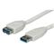 USB 3.0 kabel 0,8m, AF - AM, Roline, bijeli 11.99.8977-50