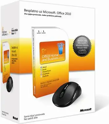 PKC Office Home and Business 2010 Croatian + Wir. mob mouse 4000, T5D-01303