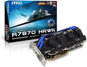 MSI R7870 Hawk, TF4, 2GB, DVI, mDP, HDMI