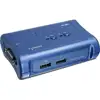 Trendnet TK-207K, 2-port KVM switch with VGA and USB connection to computers, 2 KVM cable sets are included with the KVM Switch, The KVM cables also provide power to the KVM Switch, eliminating the ne