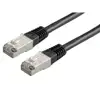 NaviaTec NVT-CAT5ESFTP,5M_BLK CAT.5e S-FTP Patch Kabel (RJ45) 0,5m Crna boja (Jednak kao i UTP ali ima dodatnu izolaciju) Western 8 8-plug (RJ45) na Western 8 8-plug (RJ45) 1:1 connected twisted pair 