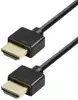 Transmedia C 212-1,5 L, 1,5m High Speed HDMI-cable with Ethernet, short plug housing, HDMI-plug 19 pin - HDMI-plug 19 pin, gold plated plugs, housing plugs: 18,5x9x15mm, cable-ohm: 4 mm, AWG34, black