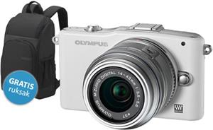 Digitalni fotoaparat Olympus E-PM1 bijeli 1442 kit + poklon RUKSAK za PEN