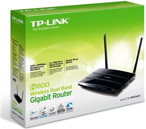 TP-Link N600 Wireless Dual Band 5 Gigabit Port Router, TL-WDR3600