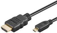 NaviaTec NVT-HDMI-172 HDMI plug to HDMI D-plug (MICRO), 1,8m with Ethernet, Naviatec Article Nr. 172