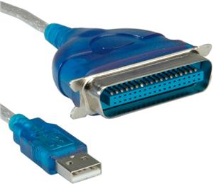 Roline VALUE USB na IEEE1284 konverter, Centronics 36M, 1.8m, 12.99.1150