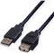 USB kabel 1,8m, AM - AF, Roline, crni