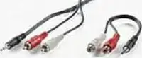 Adapter, 3.5mm Jack M / 2×chinch F, Retail