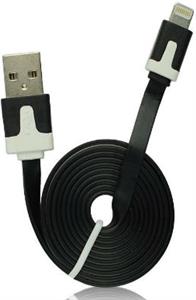 Kabel P-TEL, USB lighting data za iPhone 5/5s, flat, 1m, crni