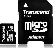 Memorijska kartica MicroSD 8GB Class 6 Transcend HC + adapter
