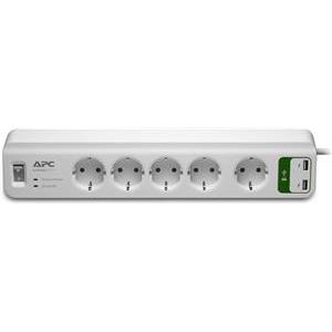 APC Essential SurgeArrest 5 outlets with 5V, 2.4A 2 port USB charger 230V Germany