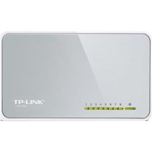 TP-Link TL-SF1008D 8-port Unmanaged mini Desktop Switch, 8×10/100M RJ45 ports, Plastic case